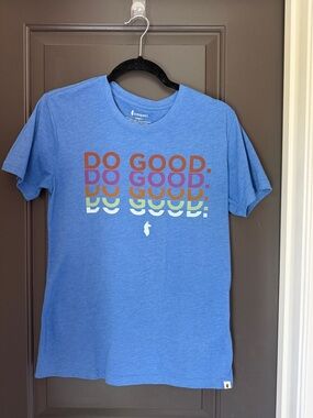 Cotopaxi Do Good Blue Graphic Tee Size S